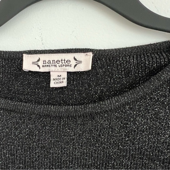 Nanette Lepore Black Metallic Sweater - Picture 5 of 6